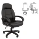 Кресло руководителя Formula EX-537, экокожа, черное. Фото товара с разных ракурсов.