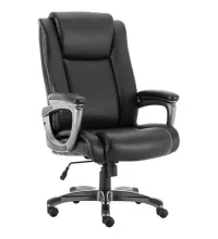Кресло офисное  PREMIUM "Solid HD-005", НАГРУЗКА до 180 кг, рециклированная кожа, черное